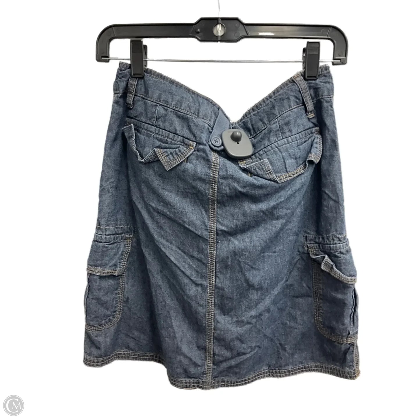 Skirt Mini & Short By Natural Reflections In Blue Denim, Size: 4