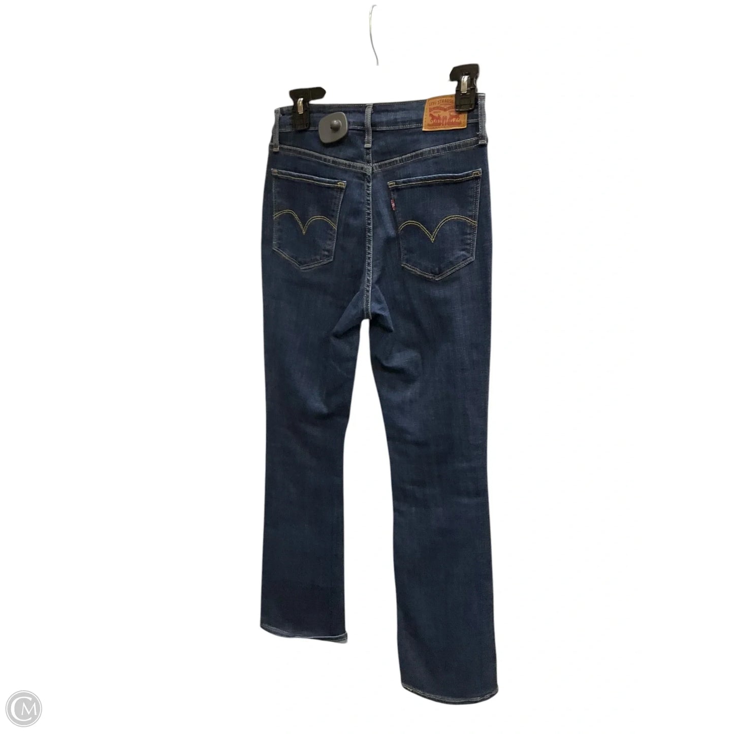 Jeans Straight By Levis In Blue Denim, Size: 8