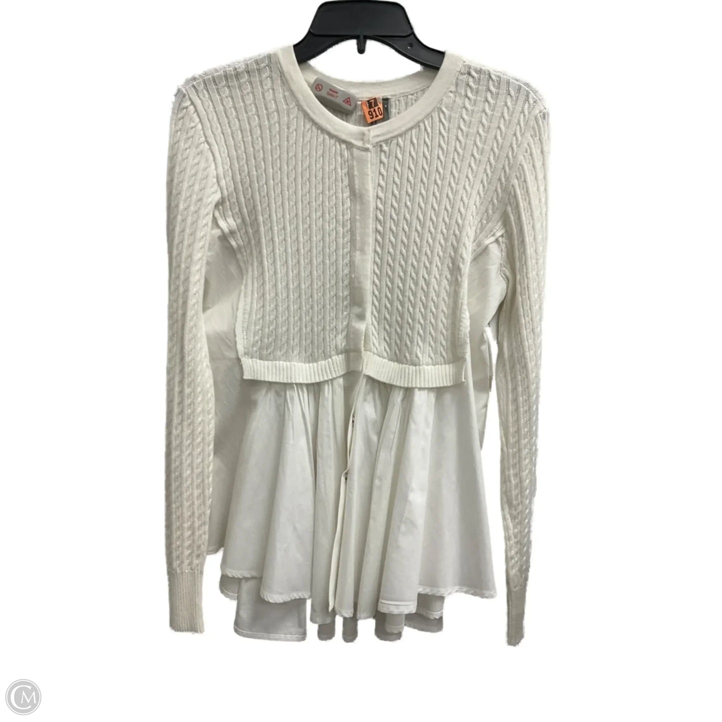 Top Long Sleeve By Anthropologie In White, Size: M