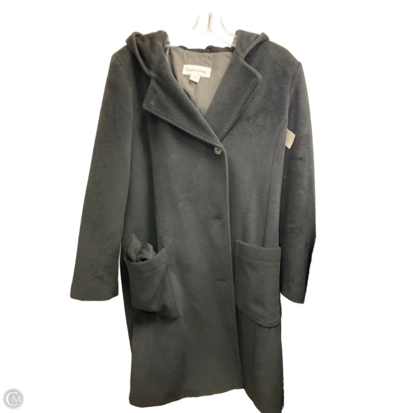 Coat Peacoat By Calvin Klein In Black, Size: 6