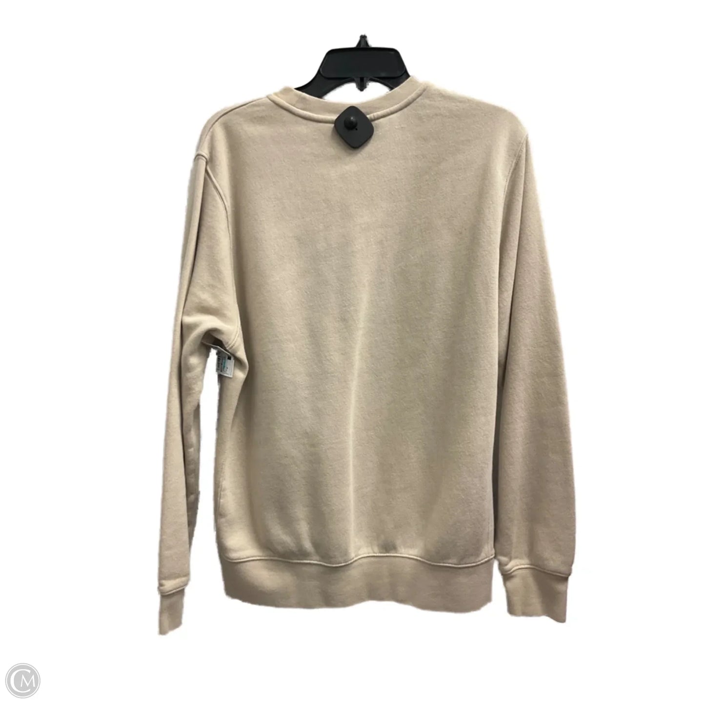Athletic Sweatshirt Crewneck By Nike Apparel In Beige, Size: M