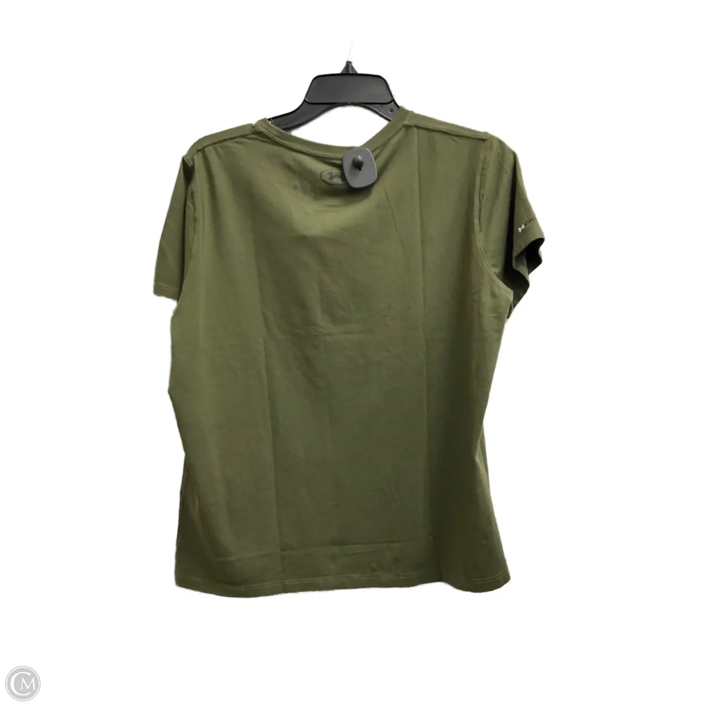 Athletic Top Short Sleeve By Under Armour In Green, Size: L
