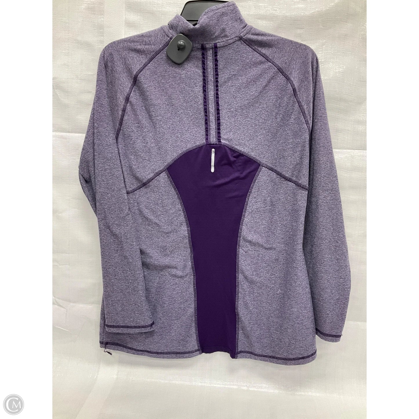Athletic Top Long Sleeve Collar By Champion In Purple, Size: M