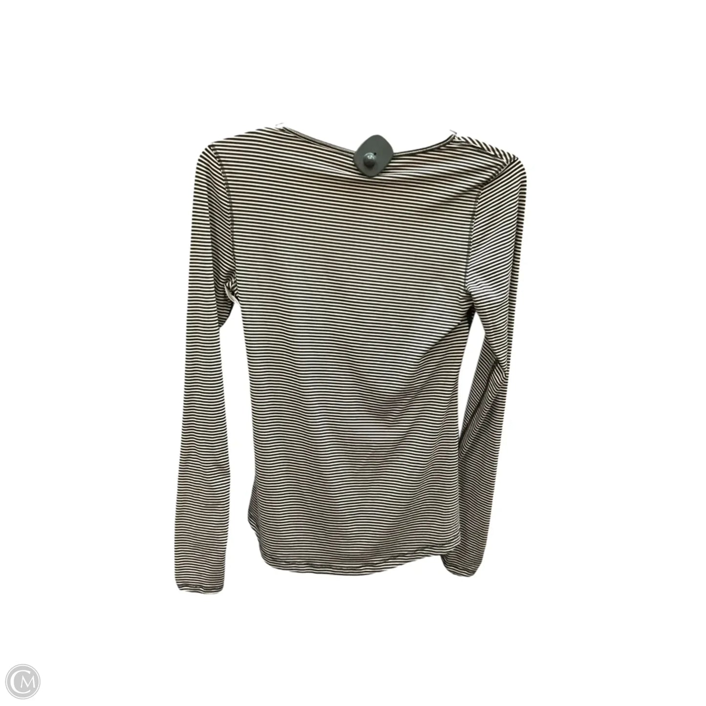 Athletic Top Short Sleeve By Lululemon In Striped Pattern, Size: S