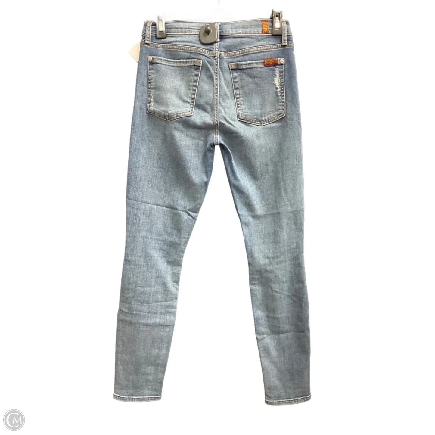 Jeans Skinny By 7 For All Mankind In Blue Denim, Size: 6