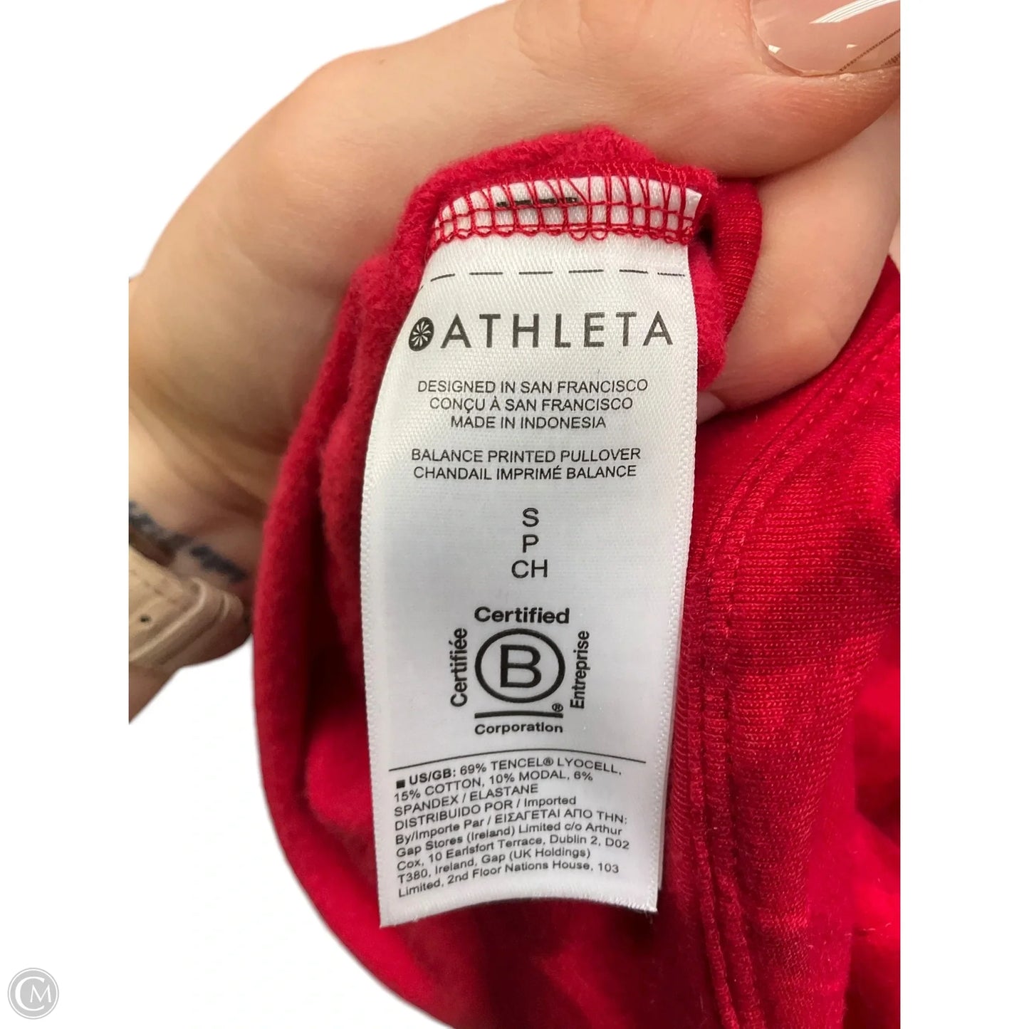 Athletic Sweatshirt Crewneck By Athleta In Red, Size: Sp
