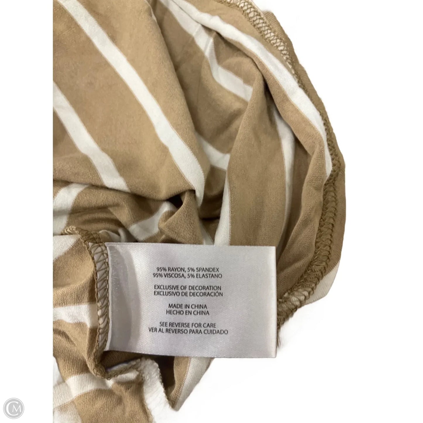 Top Long Sleeve Basic By Gap In Striped Pattern, Size: Xl