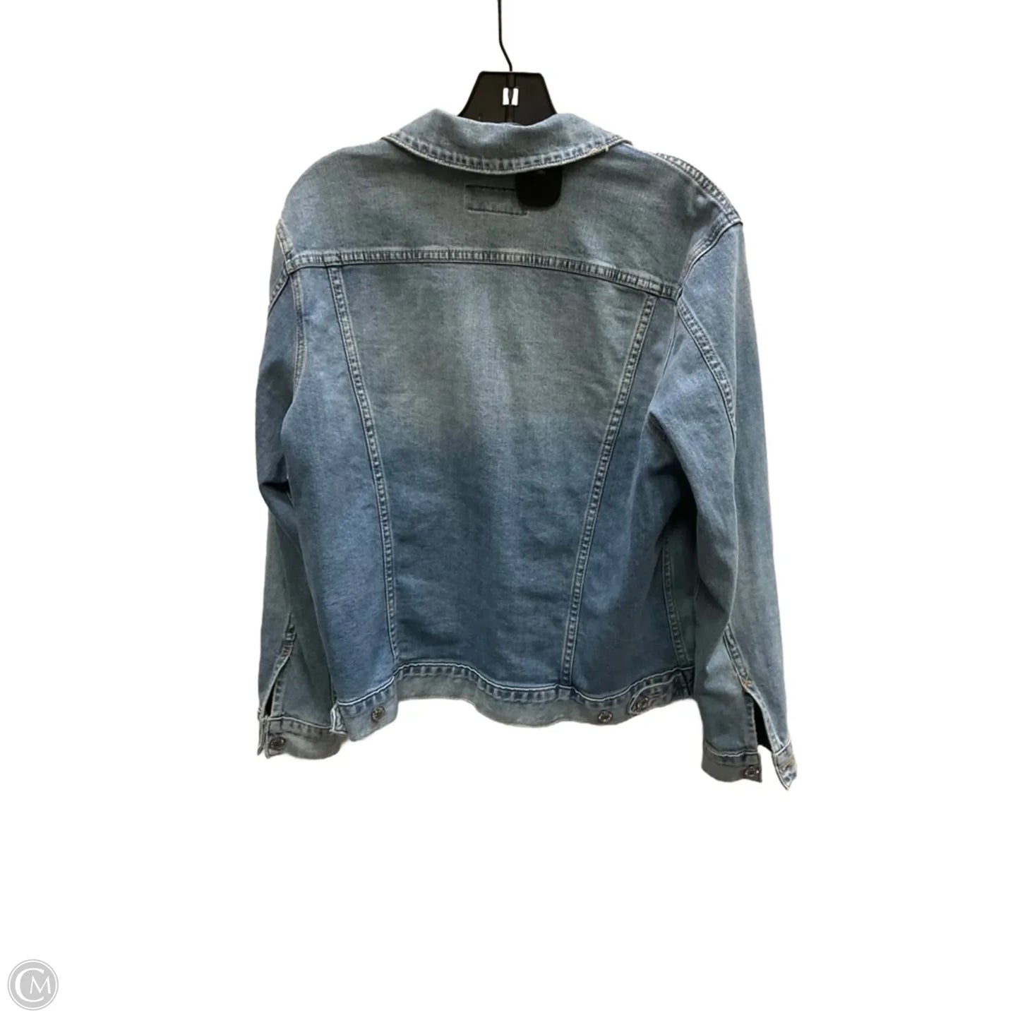 Jacket Denim By Lucky Brand In Blue Denim, Size: L