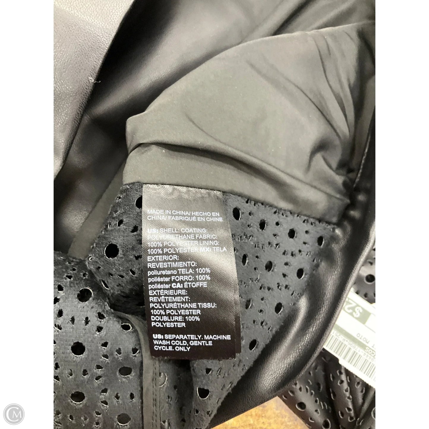 Jacket Moto By Chicos In Black, Size: S