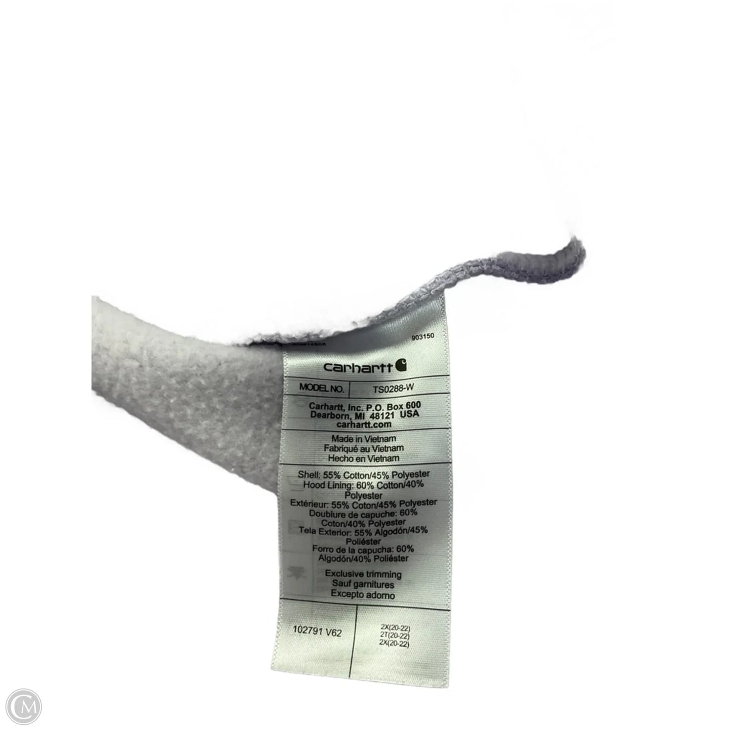 Sweatshirt Hoodie By Carhartt In Purple, Size: 2x