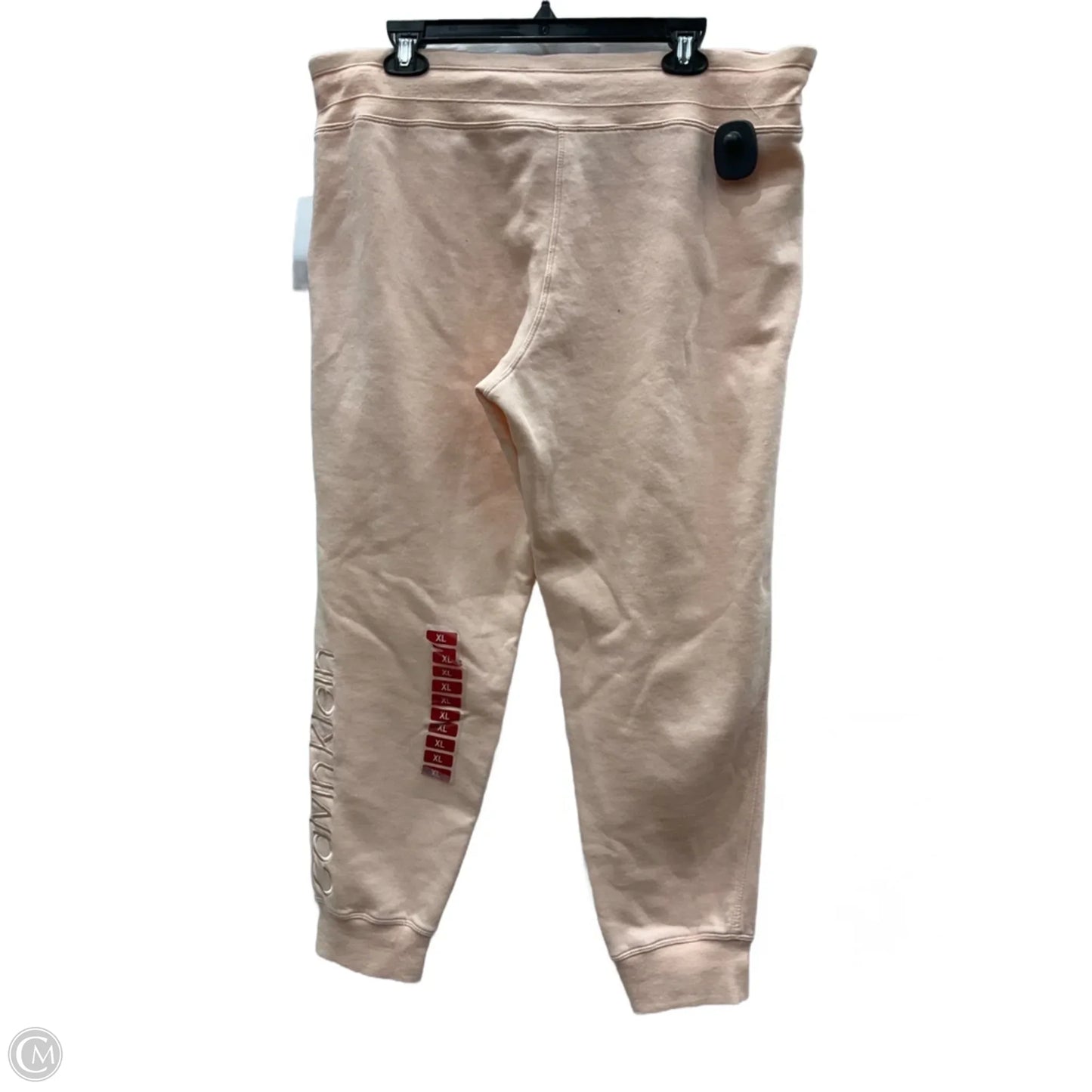 Athletic Pants By Calvin Klein Performance In Peach, Size: Xl