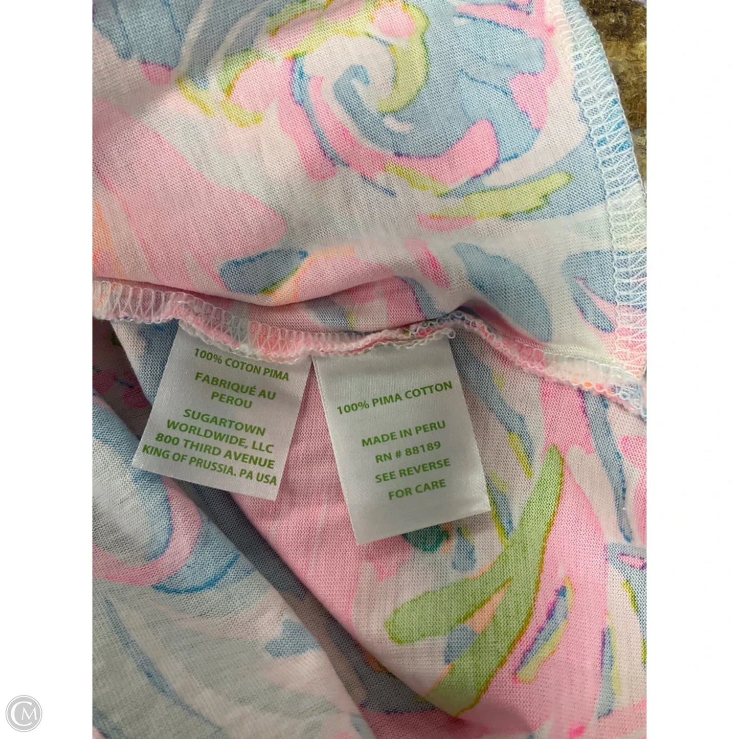 Romper Designer By Lilly Pulitzer In Blue & Pink, Size: L