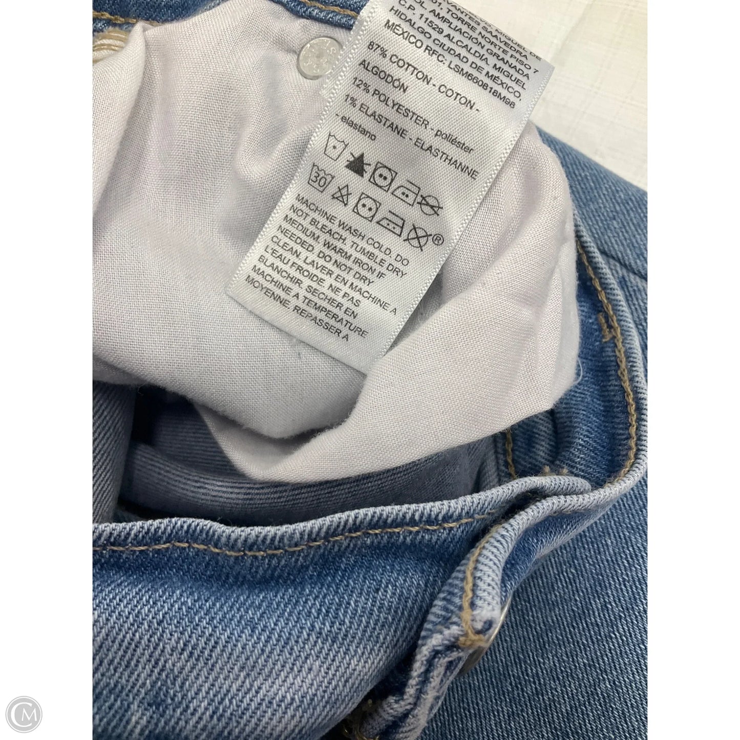 Jeans Straight By Levis In Blue Denim, Size: 14