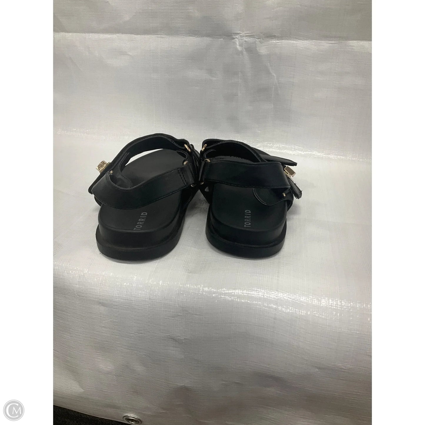Sandals Flats By Torrid In Black, Size: 9.5