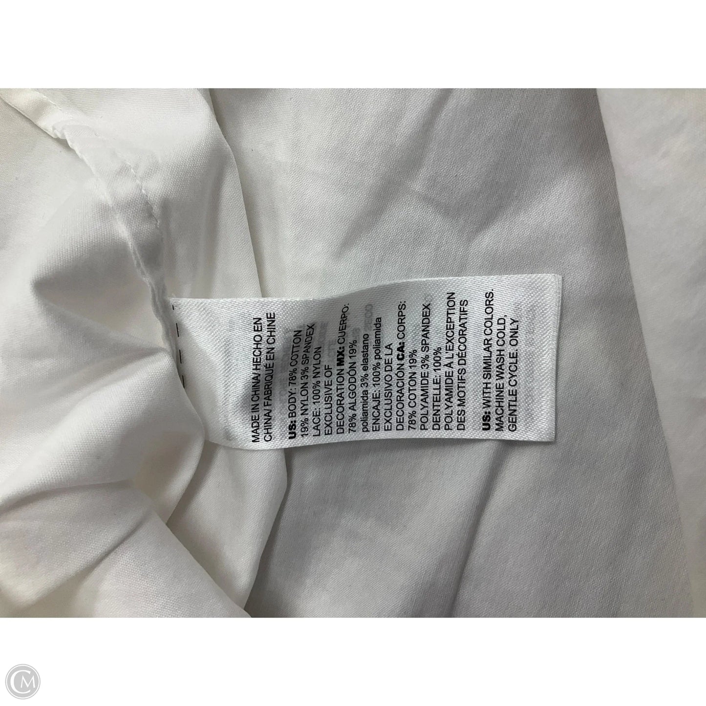 Blouse Long Sleeve By Chicos In White, Size: Xl