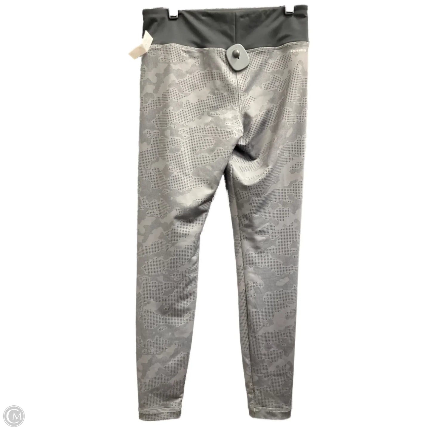 Athletic Leggings By Adidas In Grey, Size: L