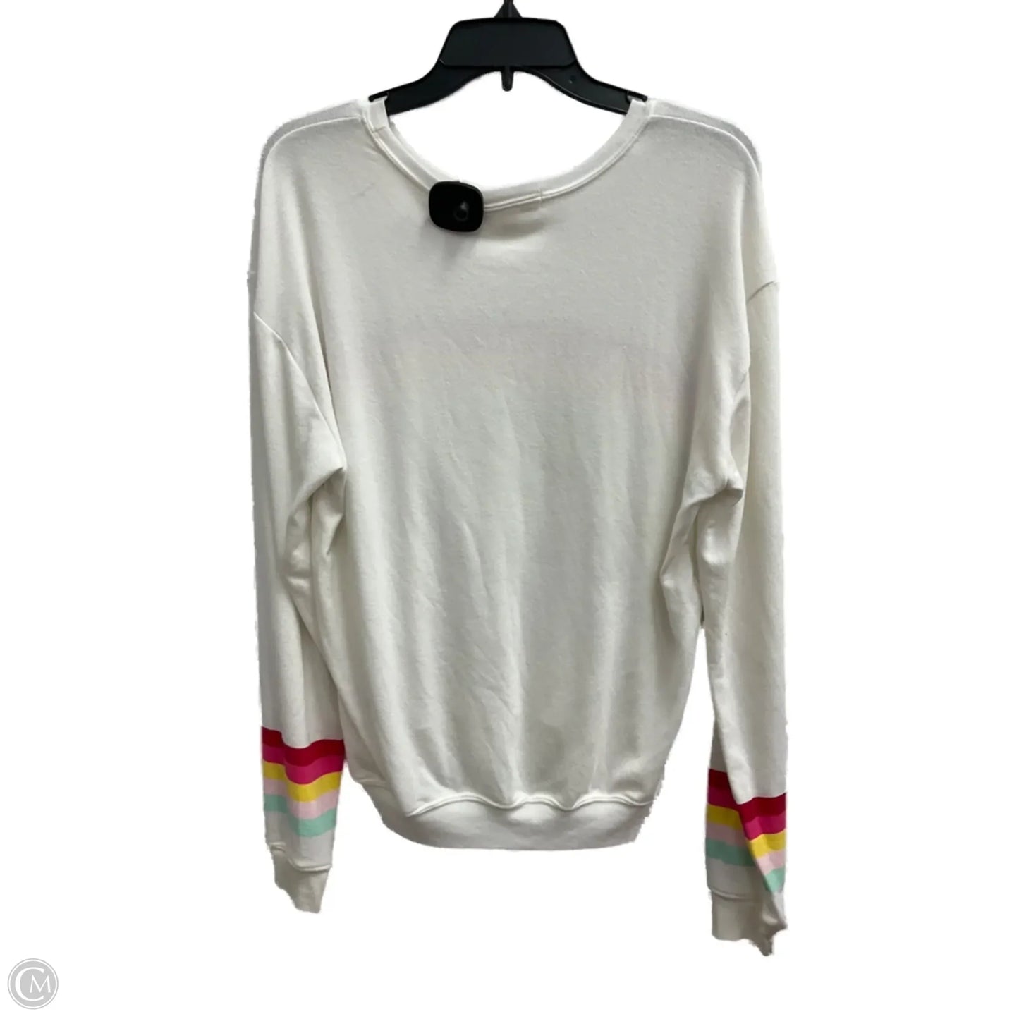 Top Long Sleeve By Spiritual Gangster In Cream, Size: L