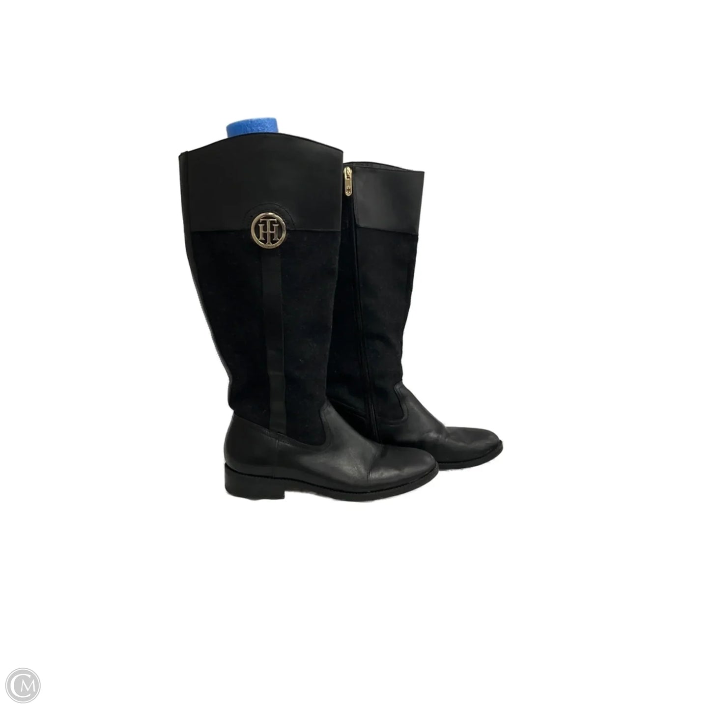 Boots Knee Heels By Tommy Hilfiger In Black, Size: 8.5