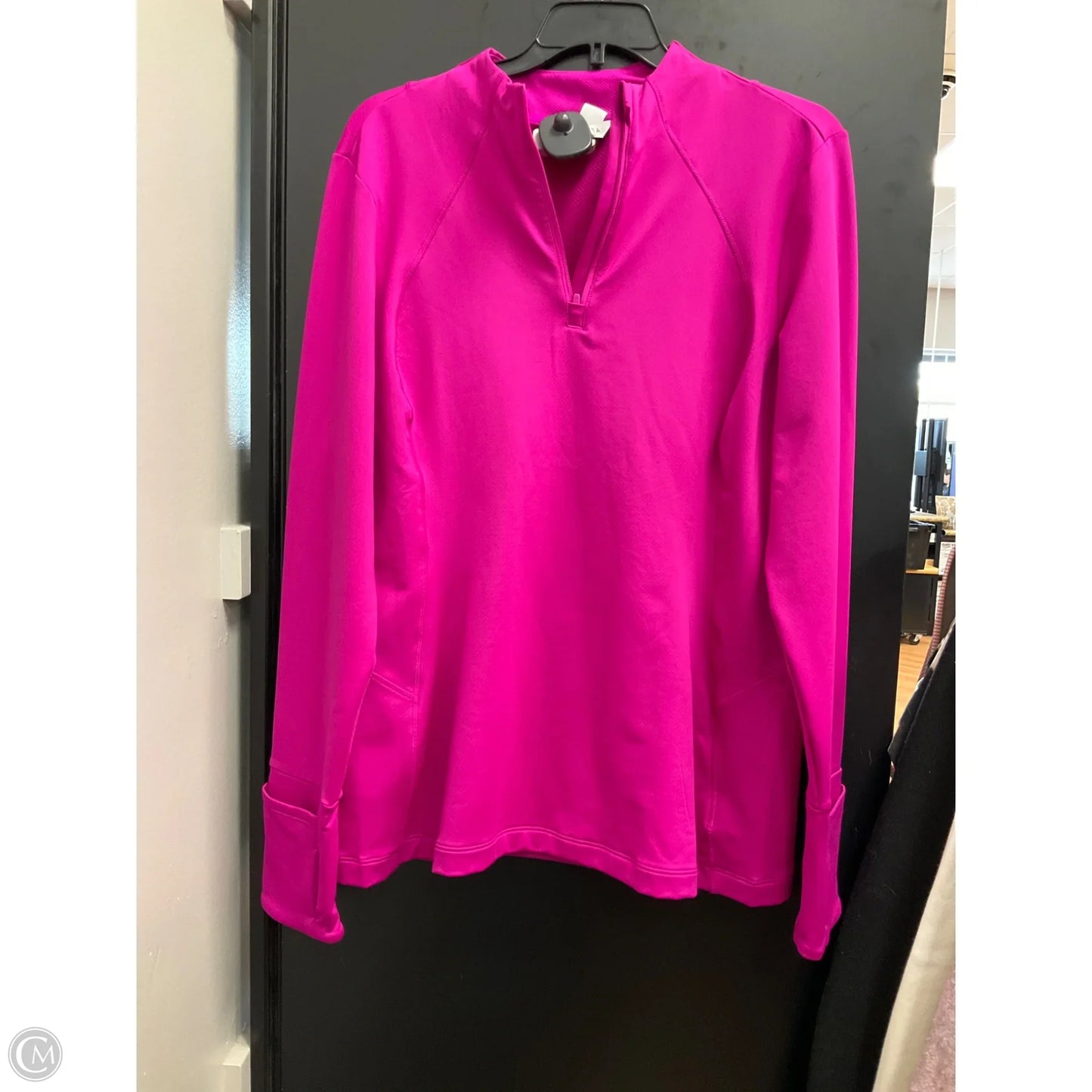 Athletic Top Long Sleeve Collar By Athleta In Pink, Size: L