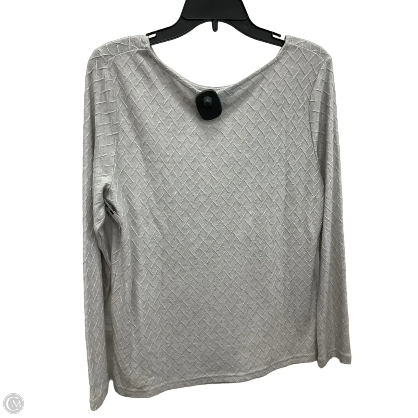 Top Long Sleeve By Mario Serrani In Grey, Size: M