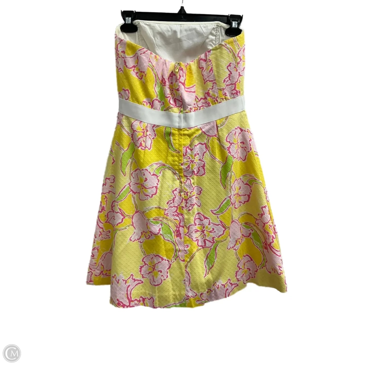 Dress Designer By Lilly Pulitzer In Pink & Yellow, Size: 4