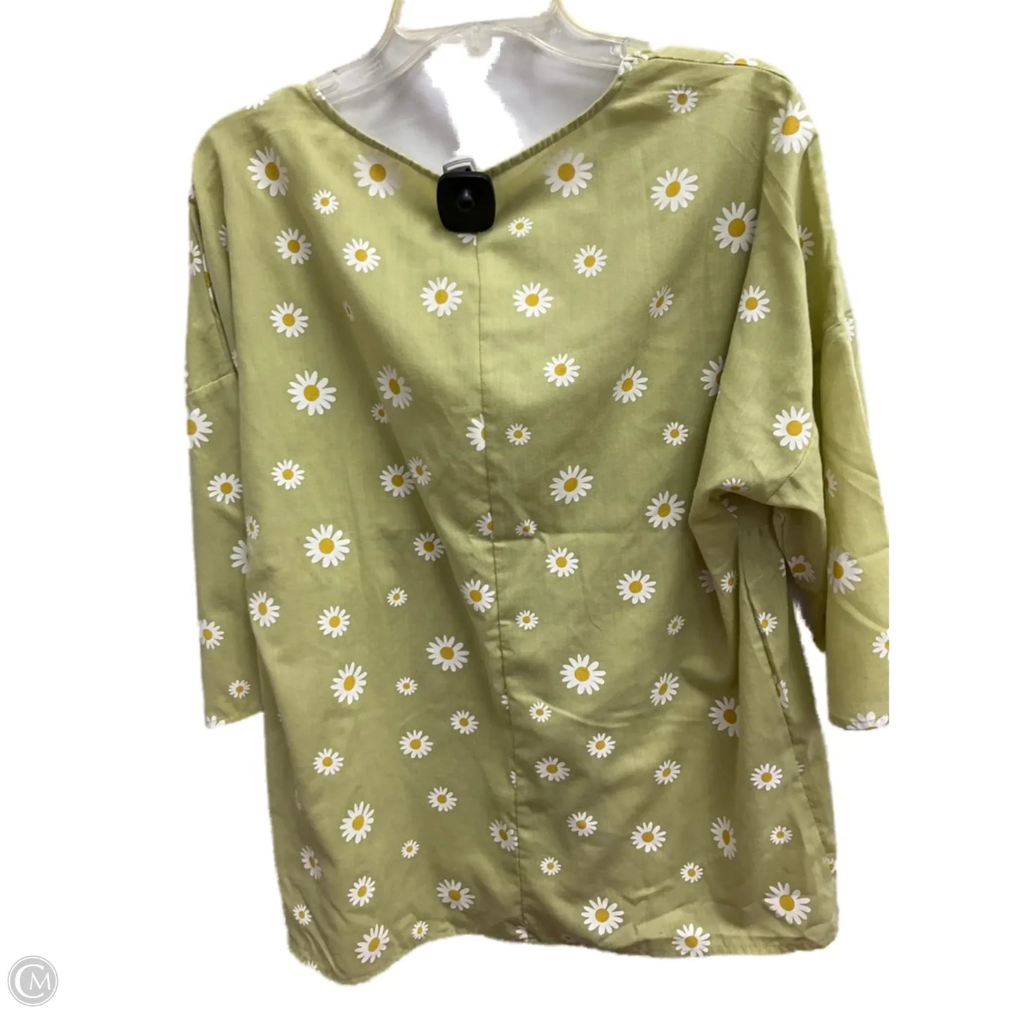 Top 3/4 Sleeve By Cmf In Green, Size: L