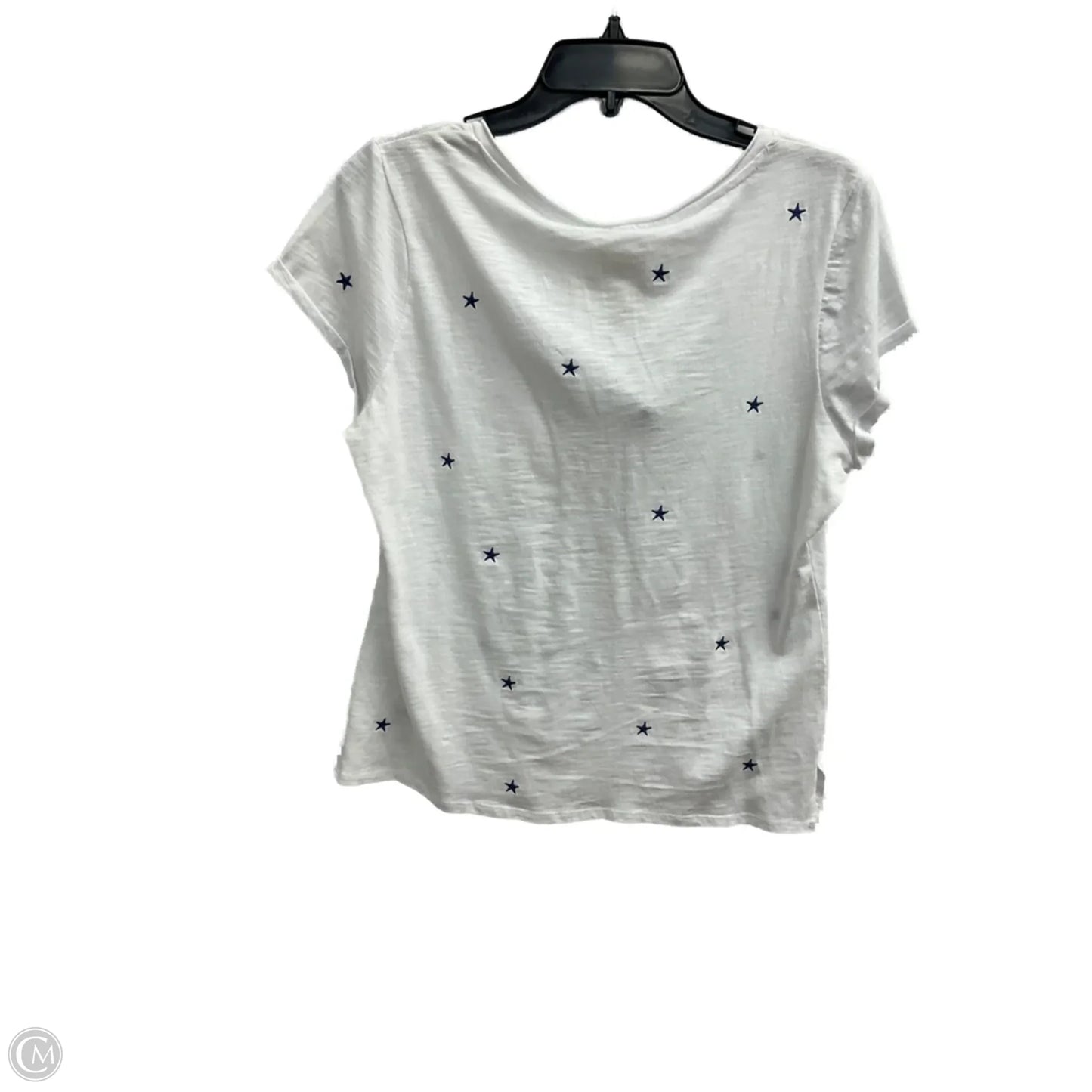 Top Short Sleeve By Cynthia Rowley In Blue & White, Size: M