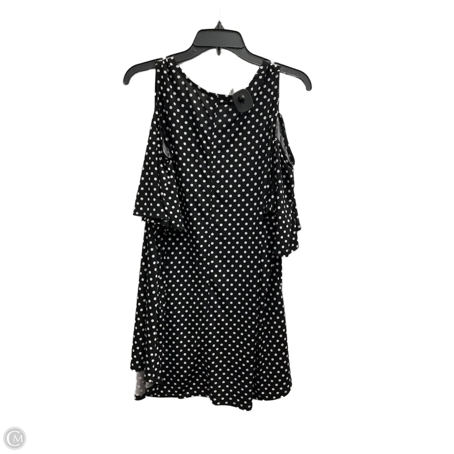 Top Short Sleeve By Karen Kane In Black & White, Size: 1x