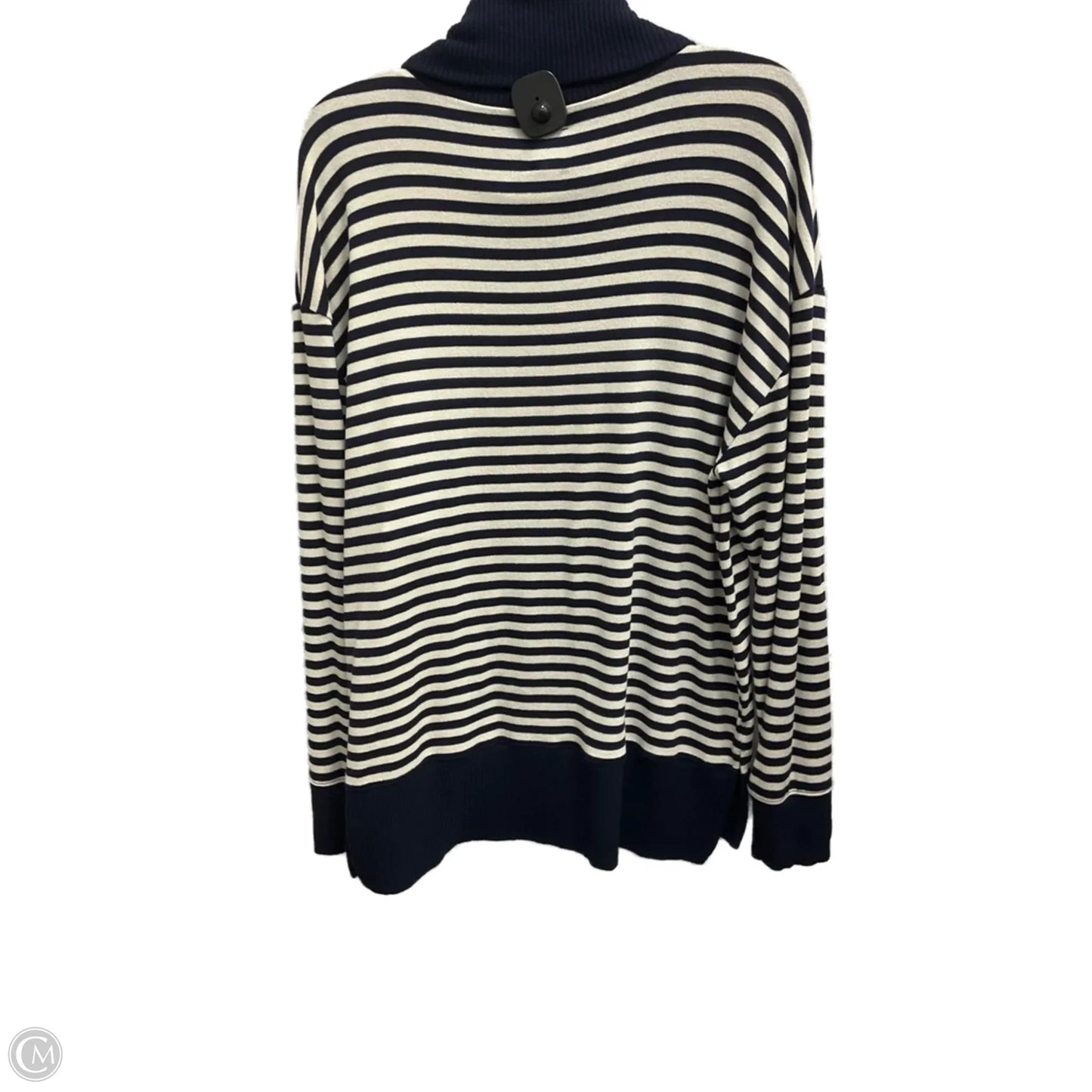 Sweatshirt Collar By Gap In Blue & White, Size: L