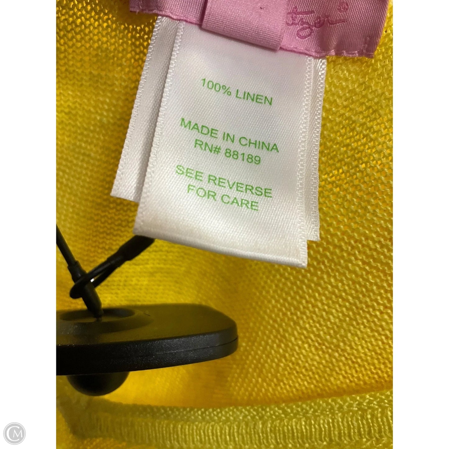 Top Long Sleeve Designer By Lilly Pulitzer In Yellow, Size: Xl