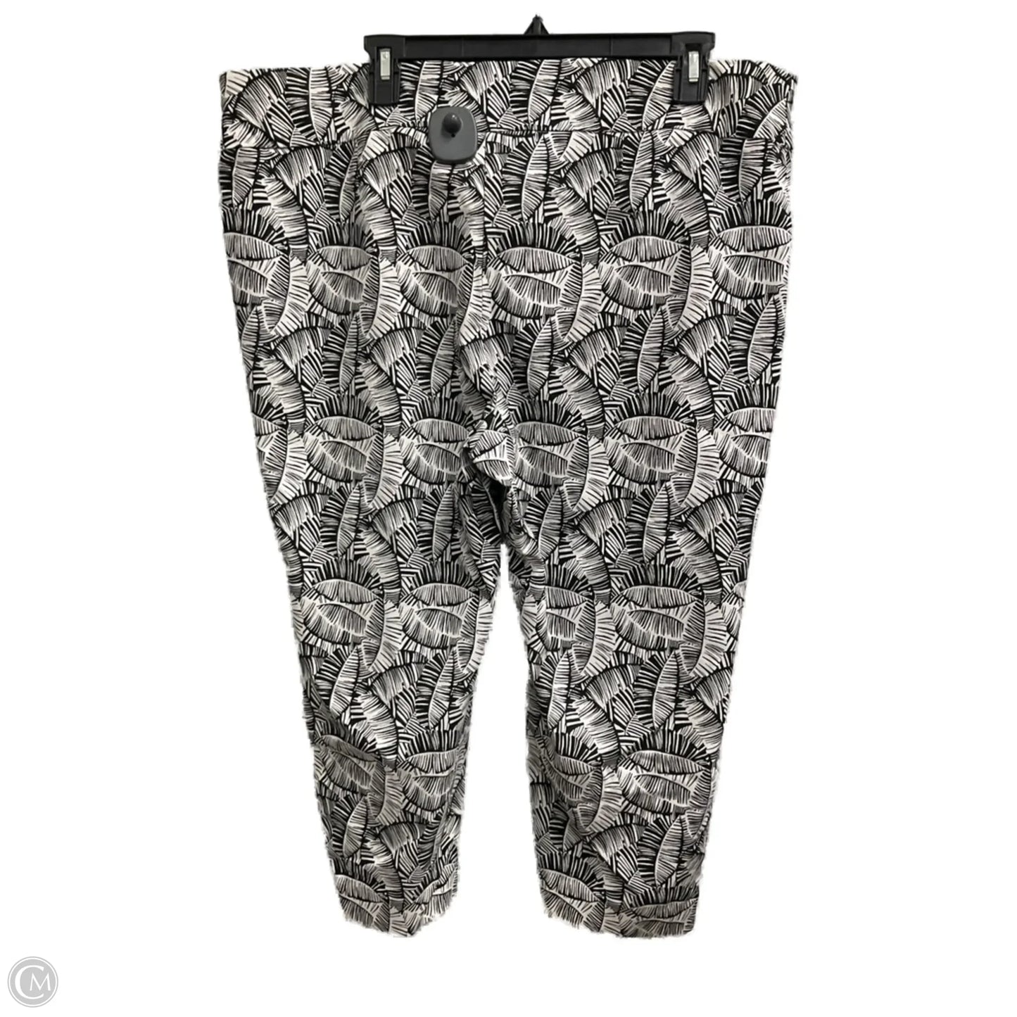 Pants Cropped By Chicos In Black & White, Size: 18