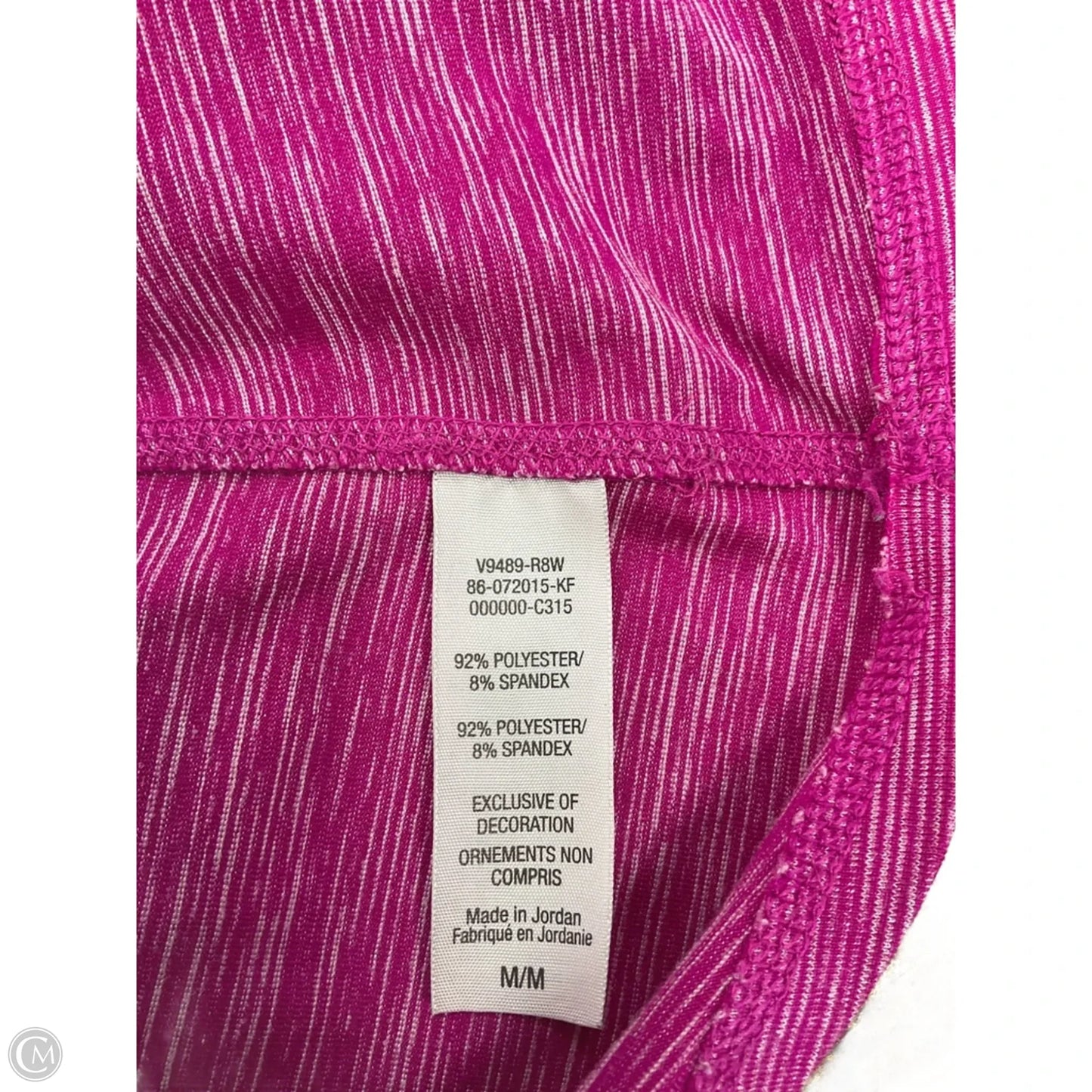 Athletic Top Long Sleeve Collar By Champion In Pink, Size: M