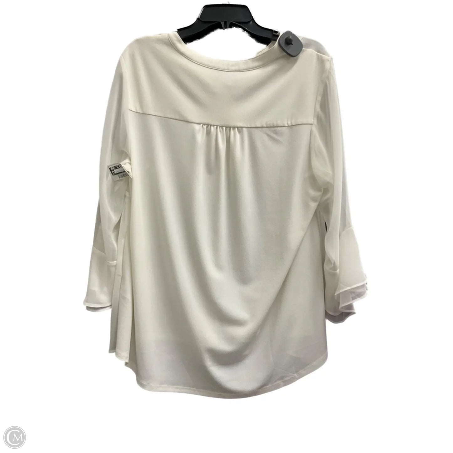 Top 3/4 Sleeve By Charter Club In White, Size: 1x