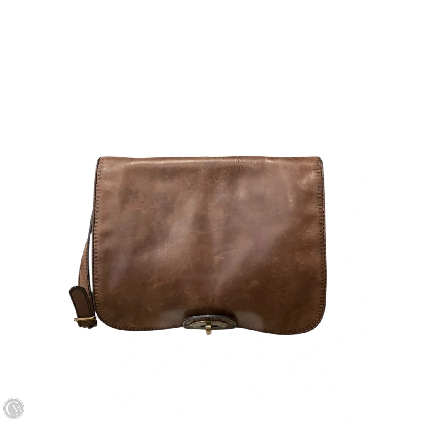 Crossbody Leather By Fossil, Size: Medium