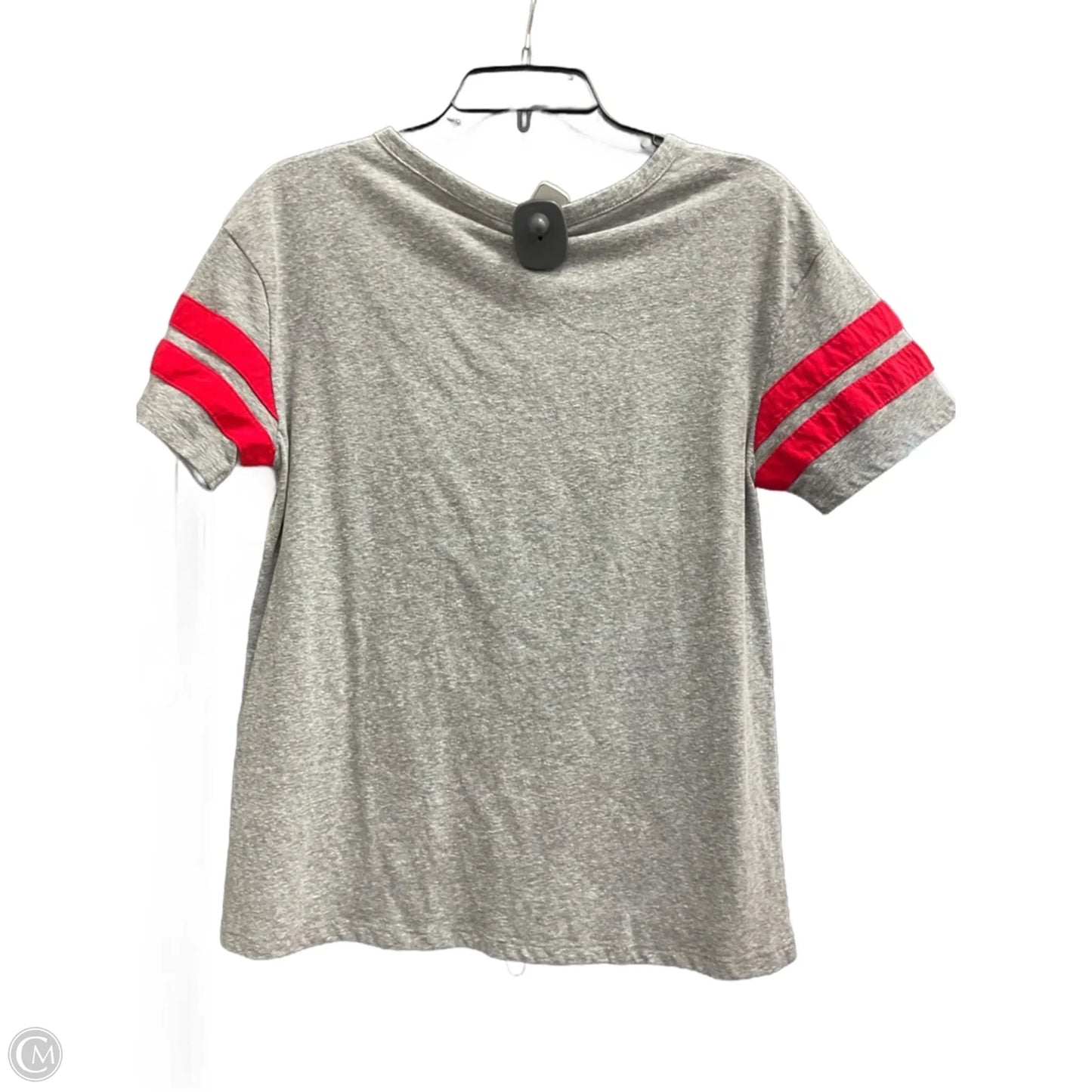 Athletic Top Short Sleeve By Clothes Mentor In Grey & Red, Size: M