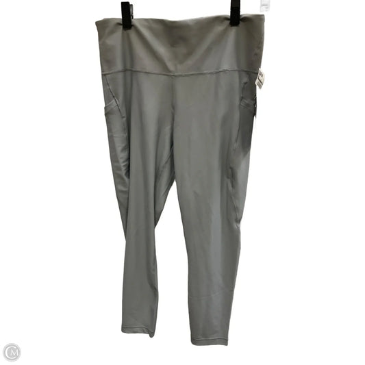 Athletic Leggings By Athleta In Grey, Size: L