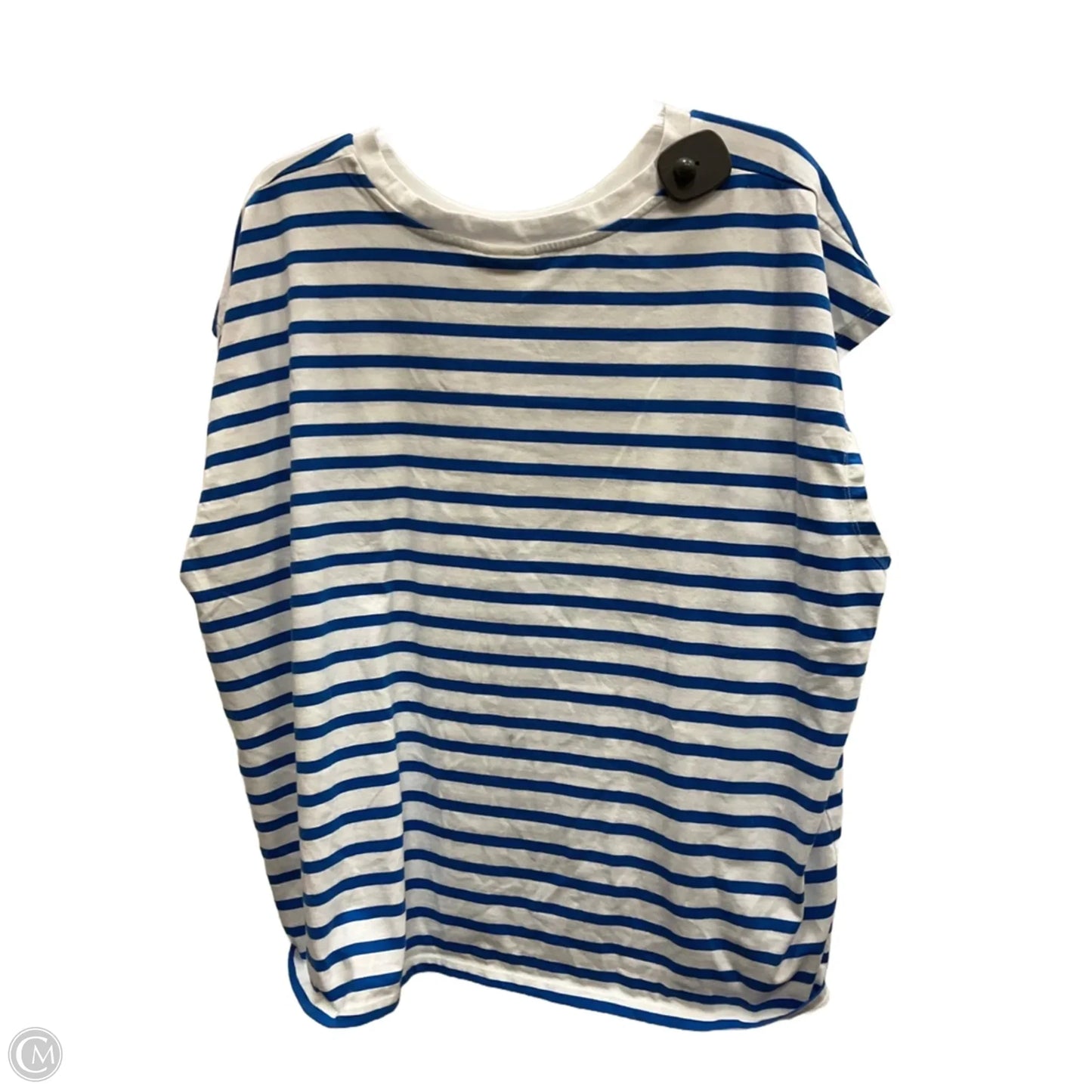 Top Short Sleeve Designer By Kate Spade In Blue Red & White, Size: 3x