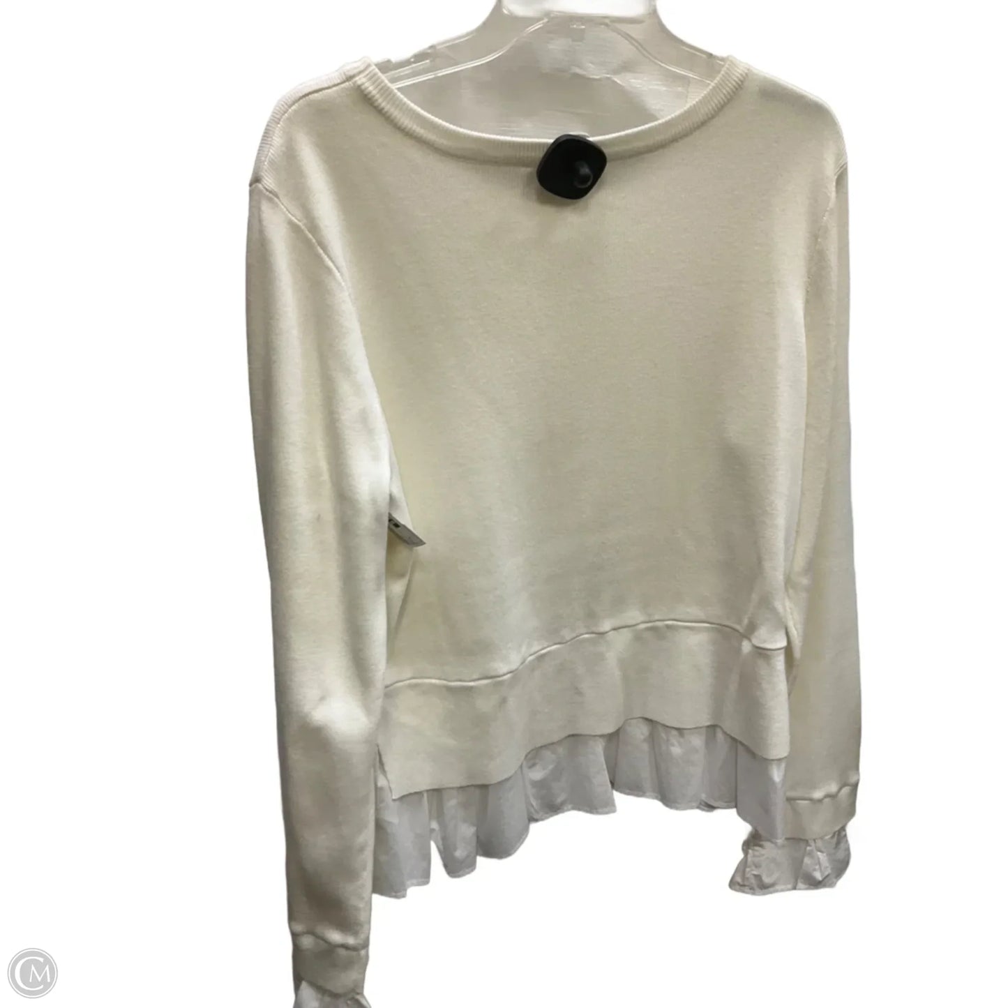 Top Long Sleeve By Anthropologie In White, Size: L