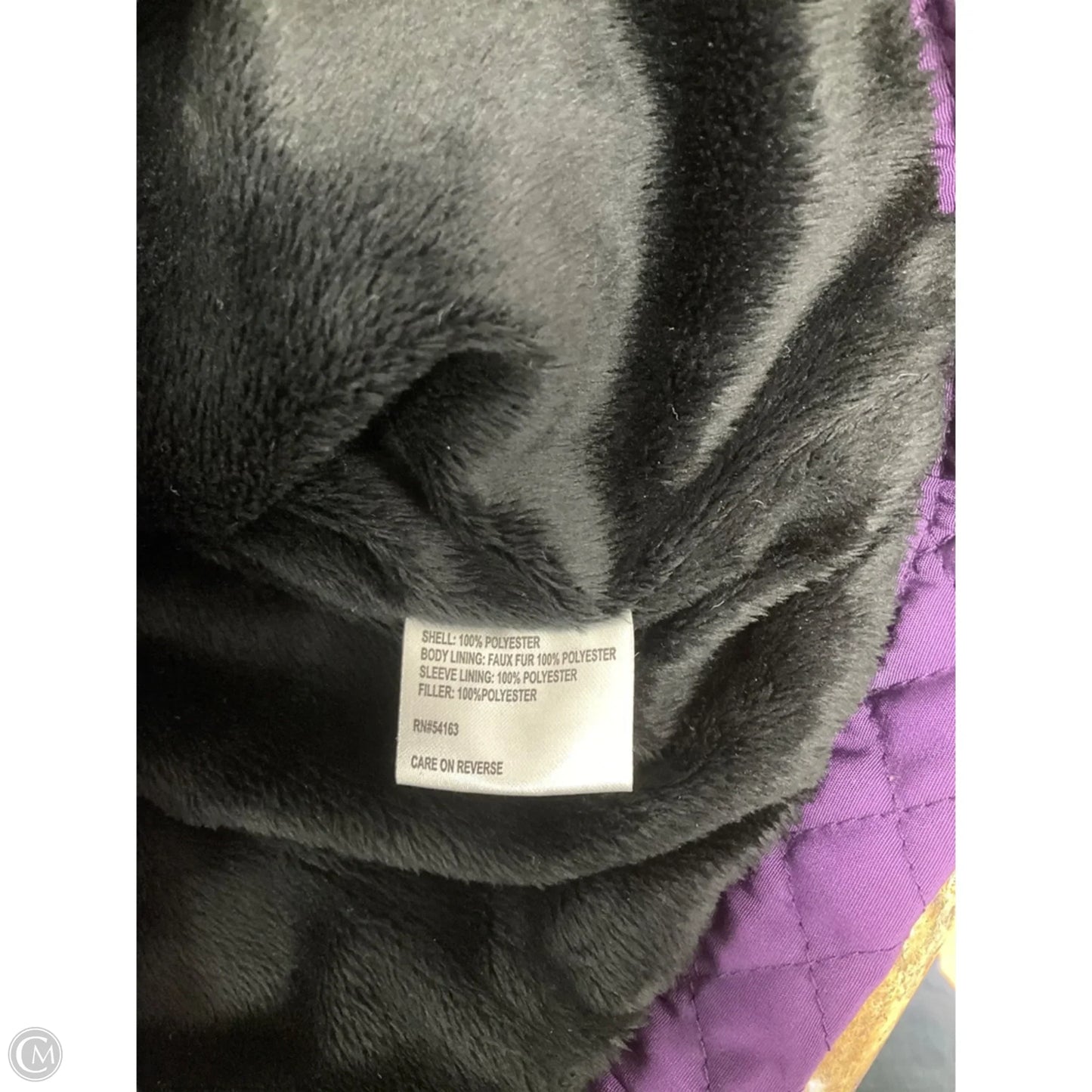 Jacket Puffer & Quilted By Calvin Klein In Purple, Size: S