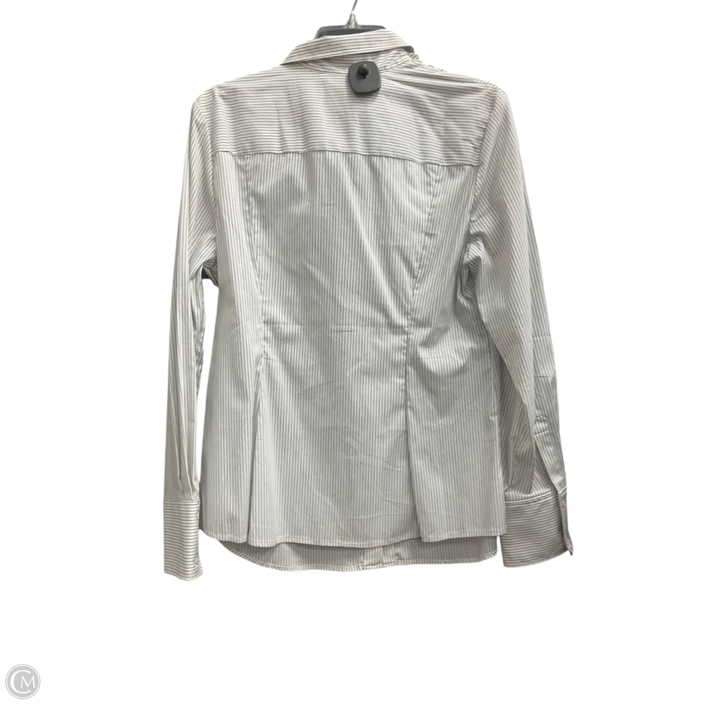 Blouse Long Sleeve By Tahari By Arthur Levine In Striped Pattern, Size: L