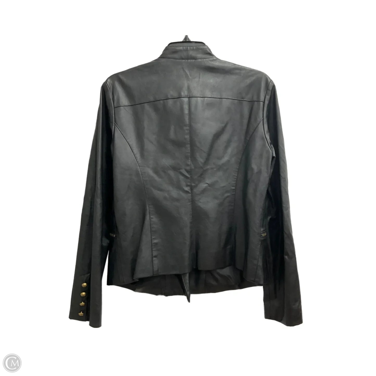 Jacket Leather By Vince Camuto In Black, Size: M