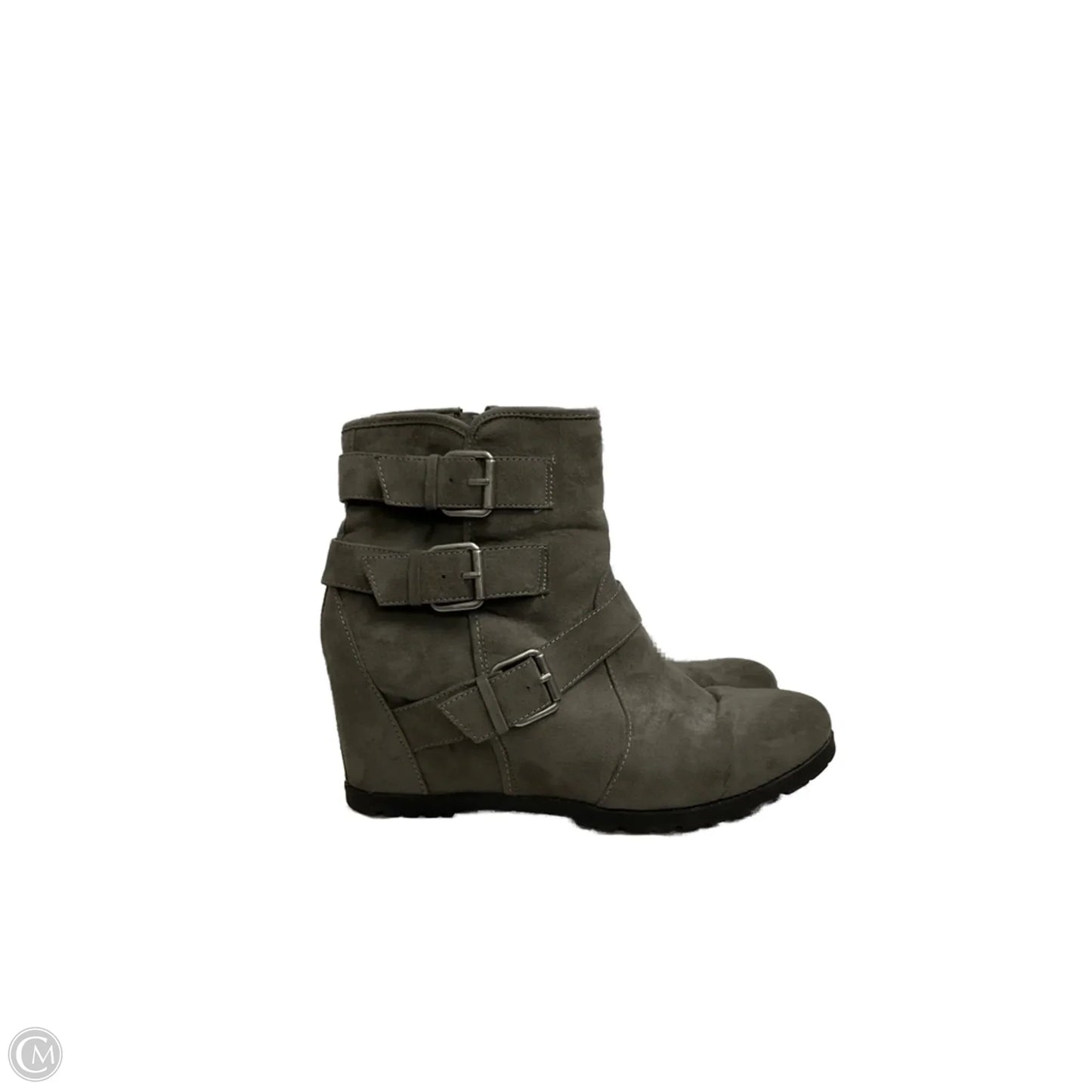 Boots Ankle Heels By Unisa In Grey, Size: 11