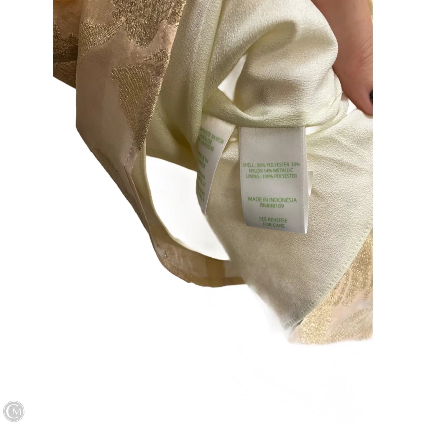 Top Short Sleeve Designer By Lilly Pulitzer In Gold, Size: Xs