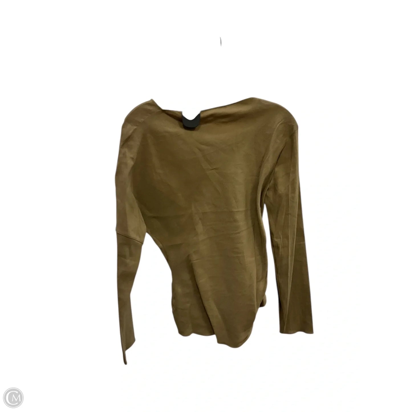 Top Long Sleeve By Zara In Tan, Size: L