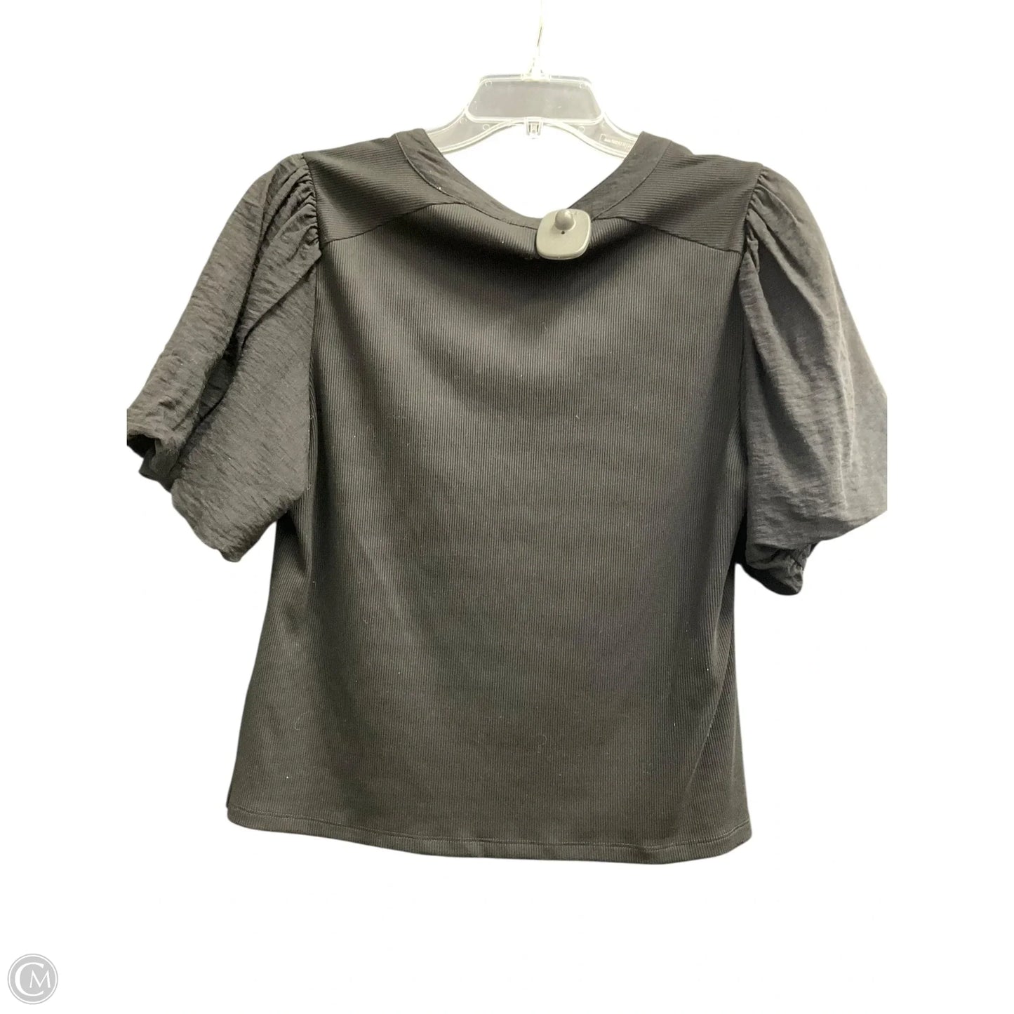 Top Short Sleeve By Dkny In Black, Size: L