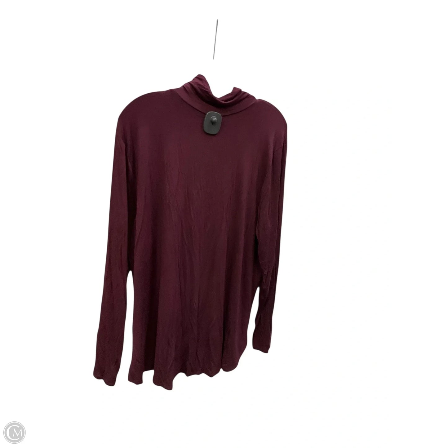 Top Long Sleeve Designer By Halston In Maroon, Size: Xl