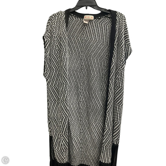 Poncho By Chicos In Black & White, Size: Xs