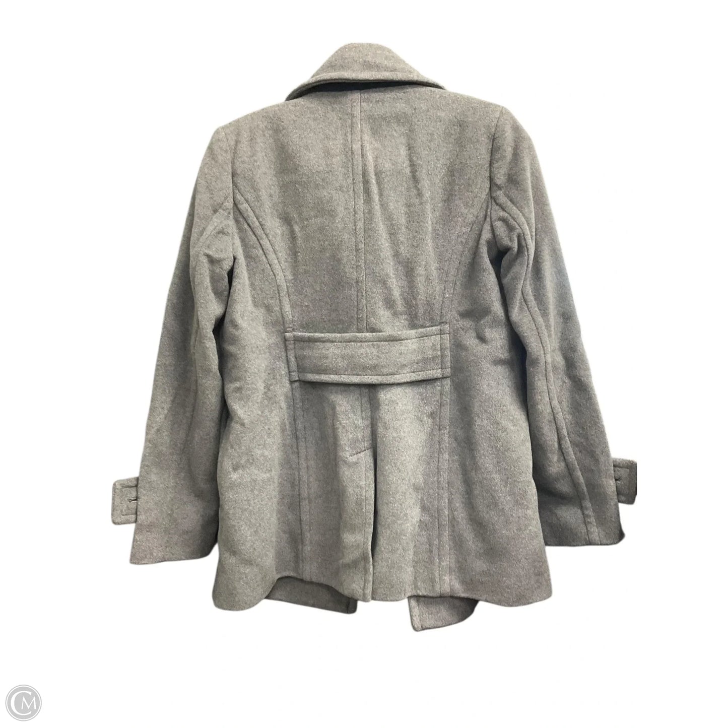 Coat Trench Coat By Lands End In Grey, Size: 2p