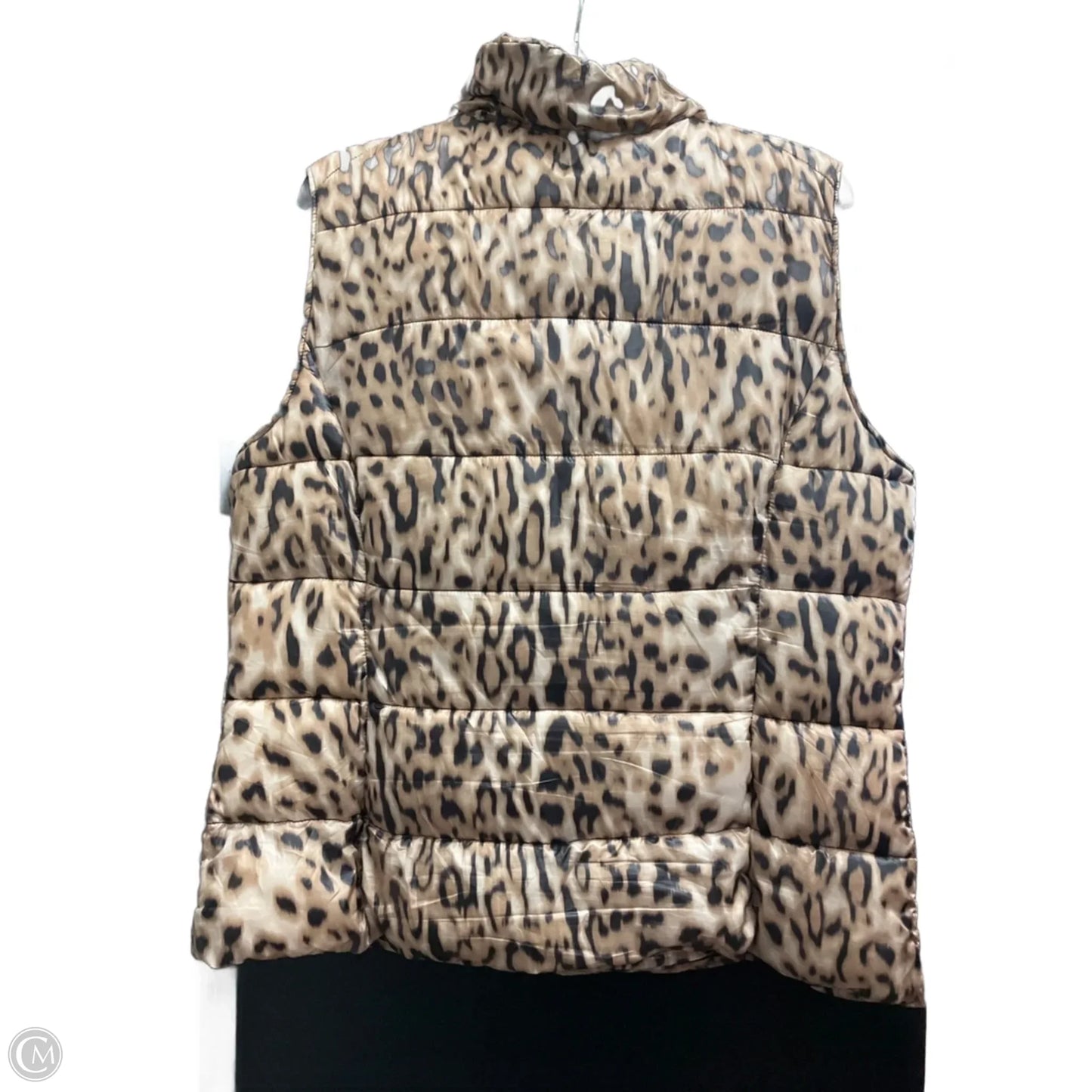 Vest Puffer & Quilted By Calvin Klein In Animal Print, Size: Xl