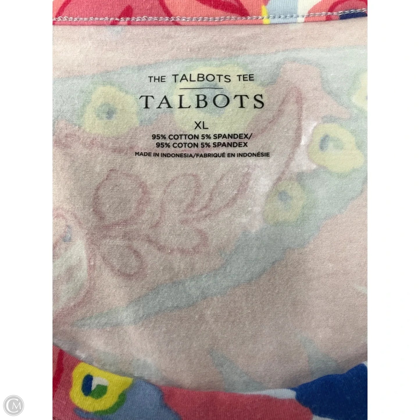 Top Short Sleeve By Talbots In Pink, Size: Xl